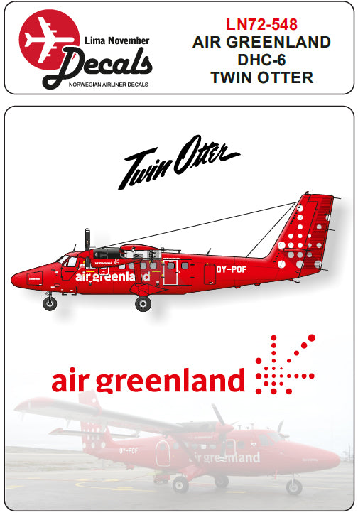 Lima November LN72-548 1:72 Air Greenland DHC-6 new colour scheme