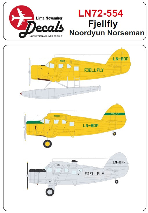 Lima November LN72-554 1:72 Fjellfly Nordyun Norseman with masks