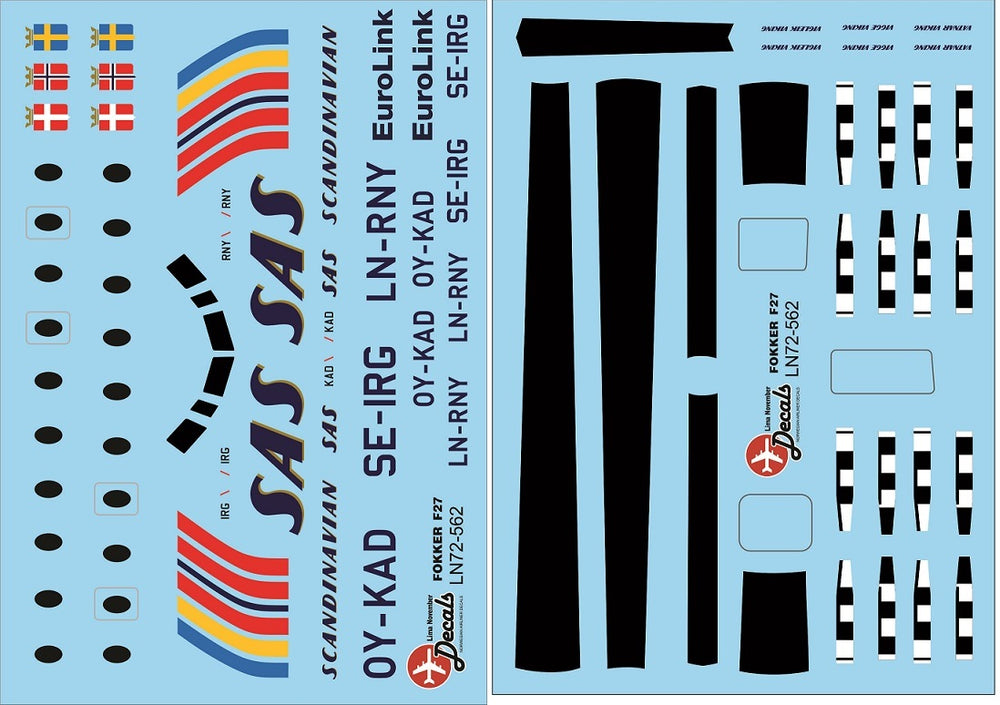 Lima November LN72-562 SAS Fokker F-27 Rainbow Scheme 1:72