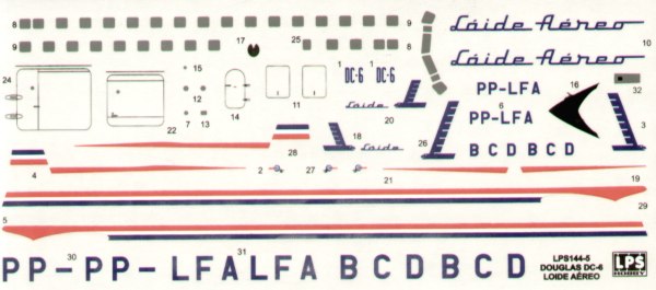 LPS LPS14405 1:144 Douglas DC-6 Laide Aereo