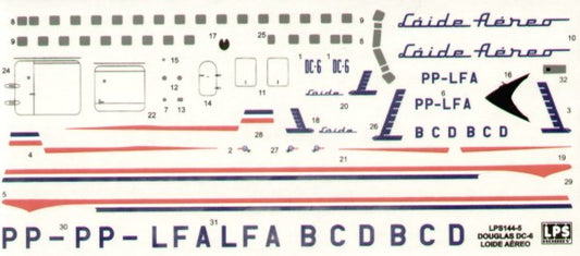 LPS LPS14405 1:144 Douglas DC-6 Laide Aereo