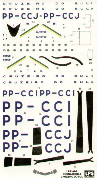 LPS LPS14407 1:144 Douglas DC-4 CRUZERO DO SUL PP-CCI/J