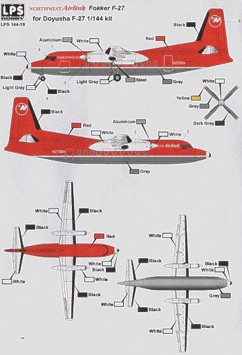 LPS LPS14416 Fokker F-27 Friendship Northwest Airlink 1:144