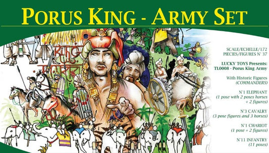 Lucky Toys LUCK7208 King Porus Army Figures & Chariot 1:72