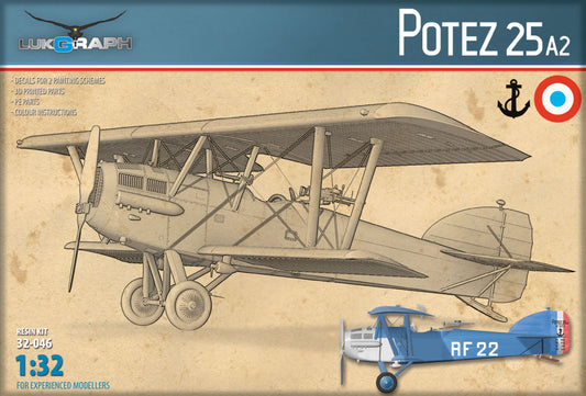 Lukgraph LUK3246 1:32 Potez 25 A2 in French Service