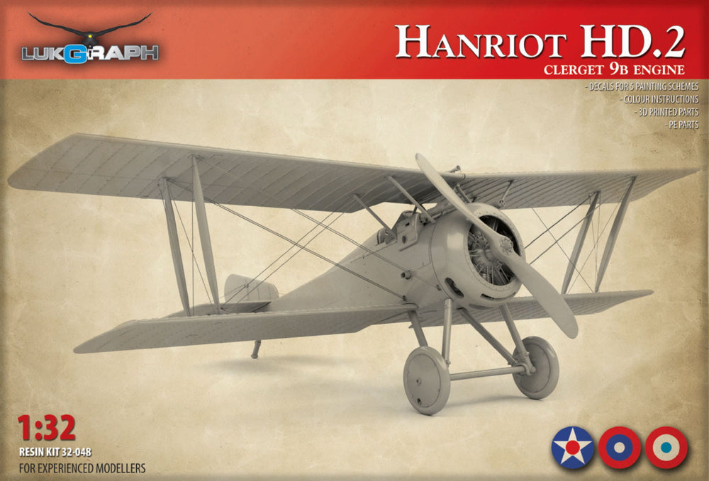 Lukgraph LUK3250 1:32 Hanriot HD.2 with Clerget 9B engine