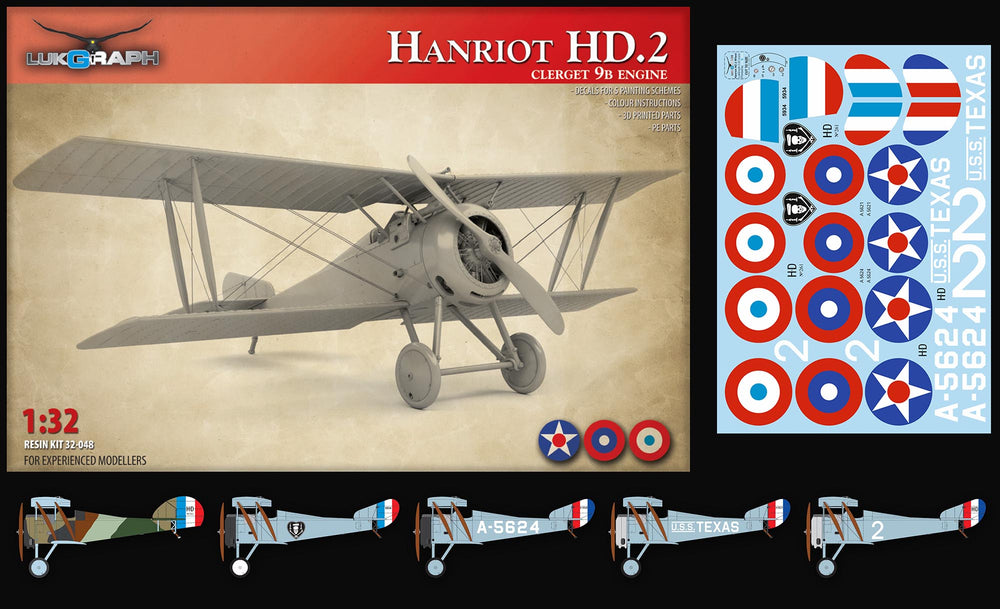 Lukgraph LUK3250 1:32 Hanriot HD.2 with Clerget 9B engine