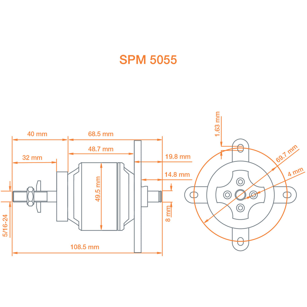 Spektrum Avian 5055-500Kv Brushless Outrunner Motor SPMXAM4740