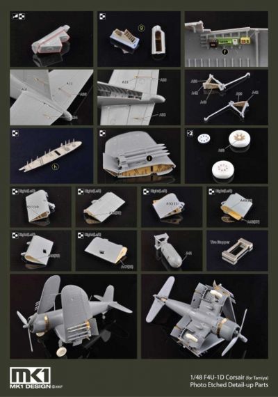 Mk.1 Design MA-48008 1:48 Vought F4U-1D Corsair Detail-up Parts
