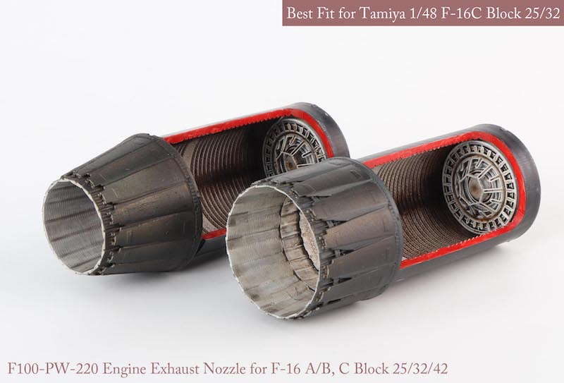 Mk.1 Design MA-48044 F-16 P&W Nozzle & Afterburner Blk 25/32/42 1:48