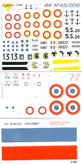 Model Art MA4808 T-6G Texan / SNJ-4 / MB.174 Decals 1:48