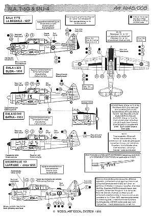 Model Art MA4808 T-6G Texan / SNJ-4 / MB.174 Decals 1:48