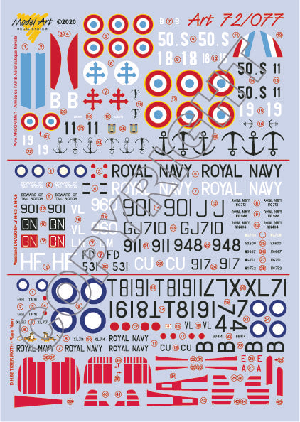 Model Art MA7277 1:72 Royal Navy: Westland HR.3 & HR.5 DRAGONFLY