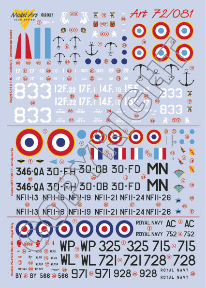 Model Art MA7281 1:72 Royal Navy: Boulton-Paul T.21 SEA BALLIOL