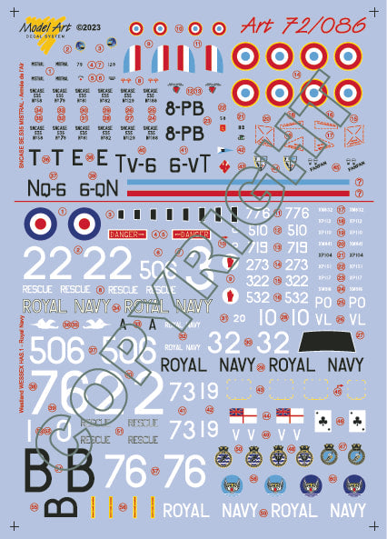 Model Art MA7286 1:72 Royal Navy: Westland WESSEX HAS.1