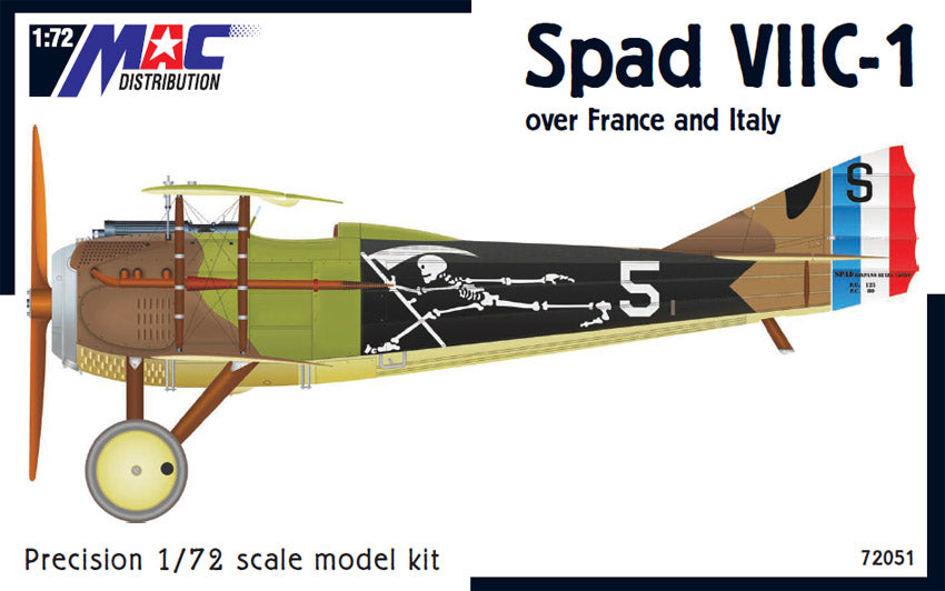 MAC Distribution MAC72051 1:72 Spad S.VII C.1 'Over France and Italy' new decals