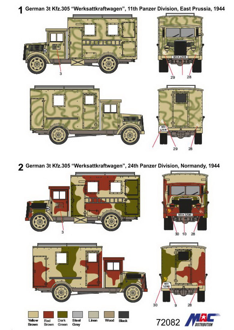 MAC Distribution MAC72082 1:72 Opel 3t Kfz.305/135 Werksattkraftwagen