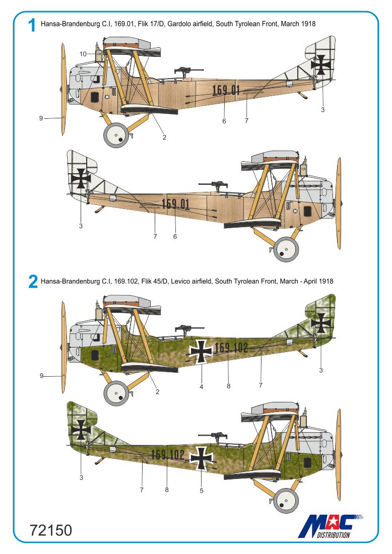 MAC Distribution MAC72150 1:72 Hansa-Brandenburg C.I Srs