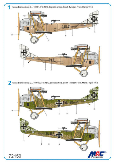 MAC Distribution MAC72150 1:72 Hansa-Brandenburg C.I Srs