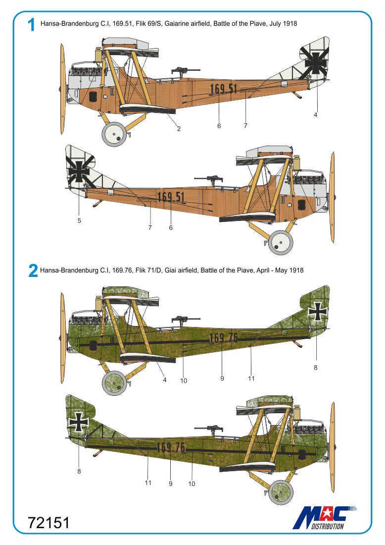 MAC Distribution MAC72151 1:72 Hansa-Brandenburg C.I Srs