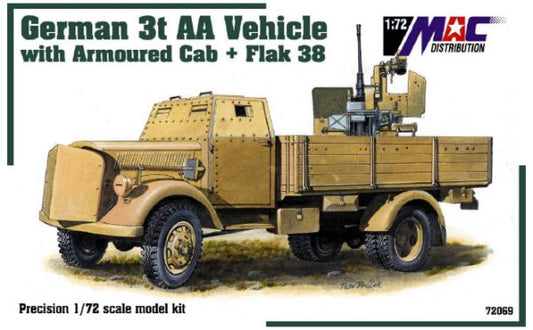 MAC Distribution MAC72069 1:72 Armoured cab 3t AA vehicle with Flak 38