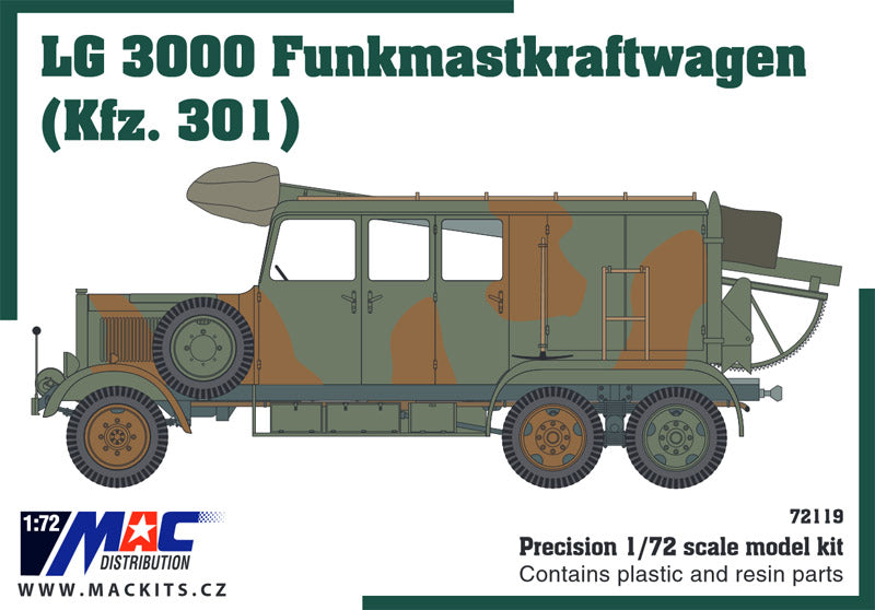 MAC Distribution MAC72119 1:72 LG 3000 Funkmastkraftwagen