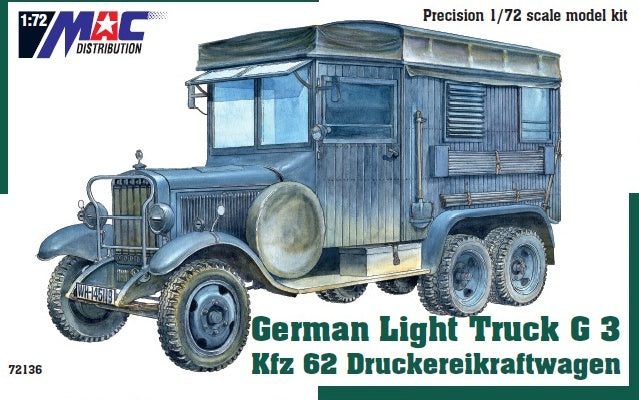 MAC Distribution MAC72136 1:72 Mercedes-Benz G3 Kfz.62 Druckereikraftwagen