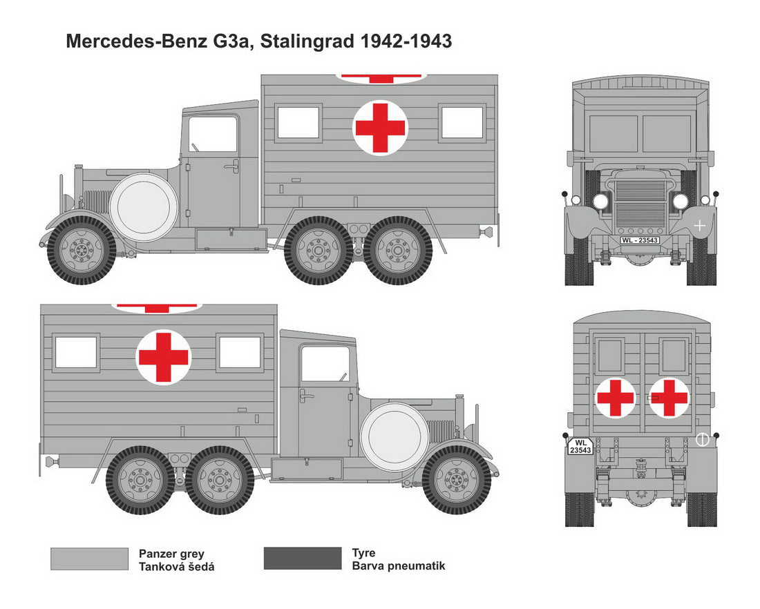 MAC Distribution MAC72138 Mercedes-Benz G3a Ambulance No Decals 1:72