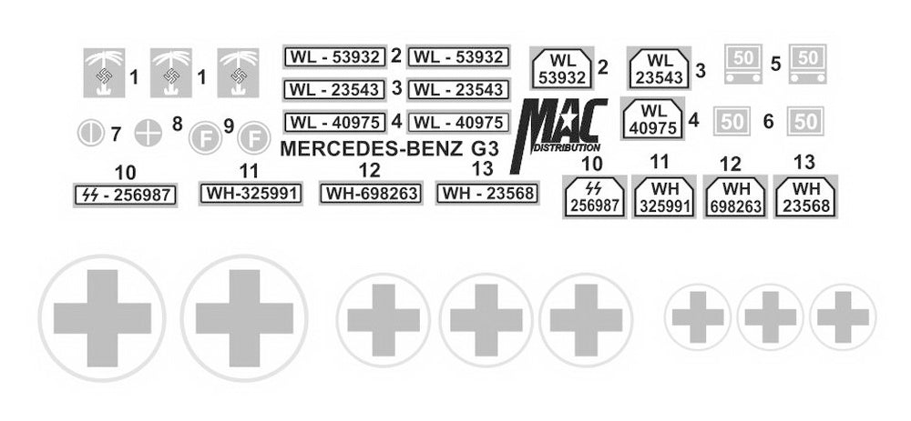 MAC Distribution MAC72138 Mercedes-Benz G3a Ambulance No Decals 1:72