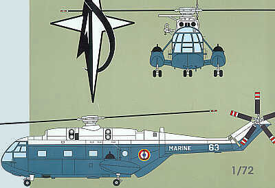 Mach 2 MACH1972 1:72 S.A.321 Super Frelon helicopter
