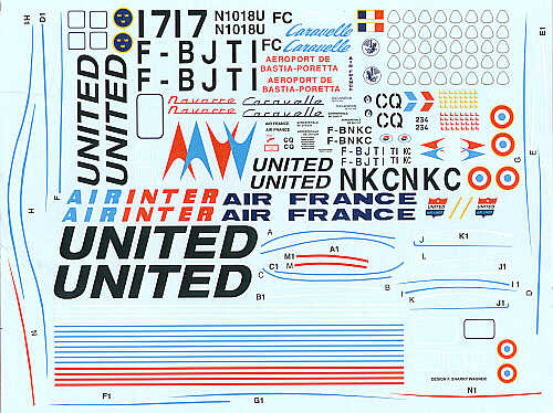 Mach 2 MACH2372 Caravelle III/VIR Airline & Military Kit 1:72