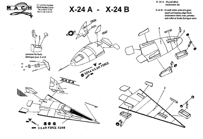 Mach 2 MACH2672 1:72 Martin-Marietta X-24A or X-24B