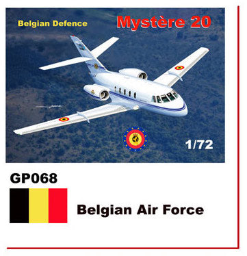 Mach 2 MACHGP068 1:72 Dassault-Mystere Falcon 20 Decals Belgian Air Force