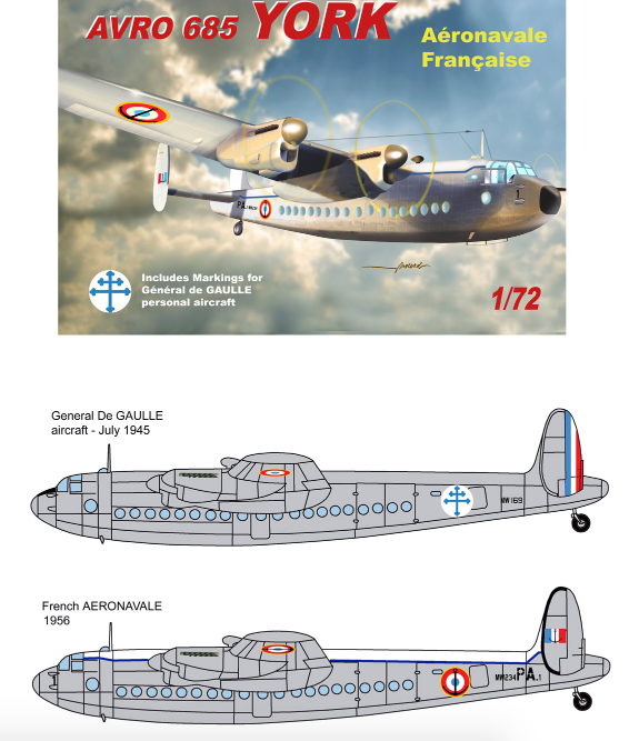 Mach 2 MACHGP083 1:72 Avro York French De Gaulle & Aeronavale