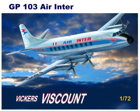 Mach 2 MACHGP103 1:72 Vickers Viscount 700 with decals for Air Inter
