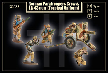 Mars MAR32038 1:32 German Paratroopers with 10,5cm tropical uniform