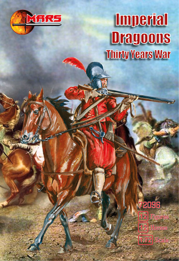 Mars MAR72096 1:72 12 mounted Imperial Dragoons Thirty Years' War