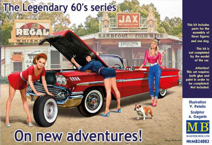 Master Box MAS24082 1:24 Legendary 60's, On new Adventures!