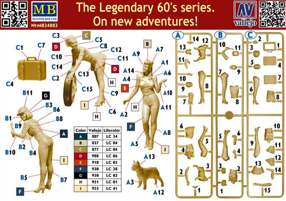 Master Box MAS24082 1:24 Legendary 60's, On new Adventures!