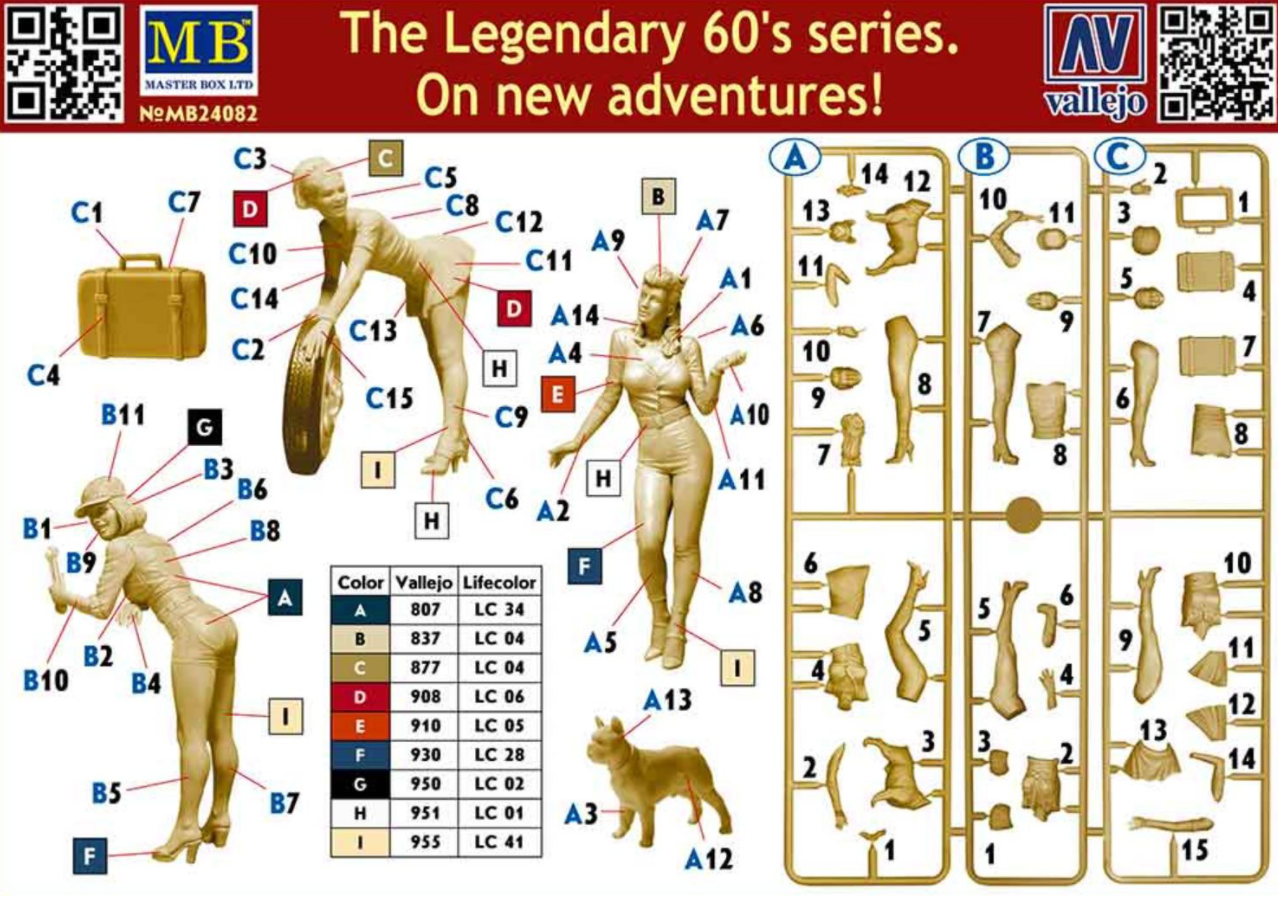 Master Box MAS24082 1:24 Legendary 60's, On new Adventures!
