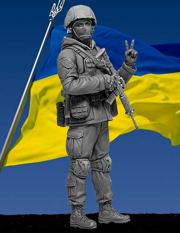 Master Box MAS24085 Ukrainian Soldier Kyiv March 2022 1:24