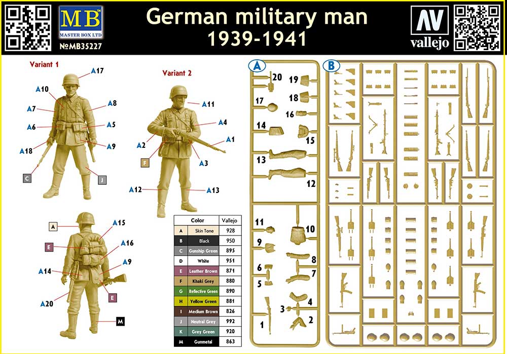 Master Box MAS35227 German Soldier 1939-1941 Figure Set 1:35