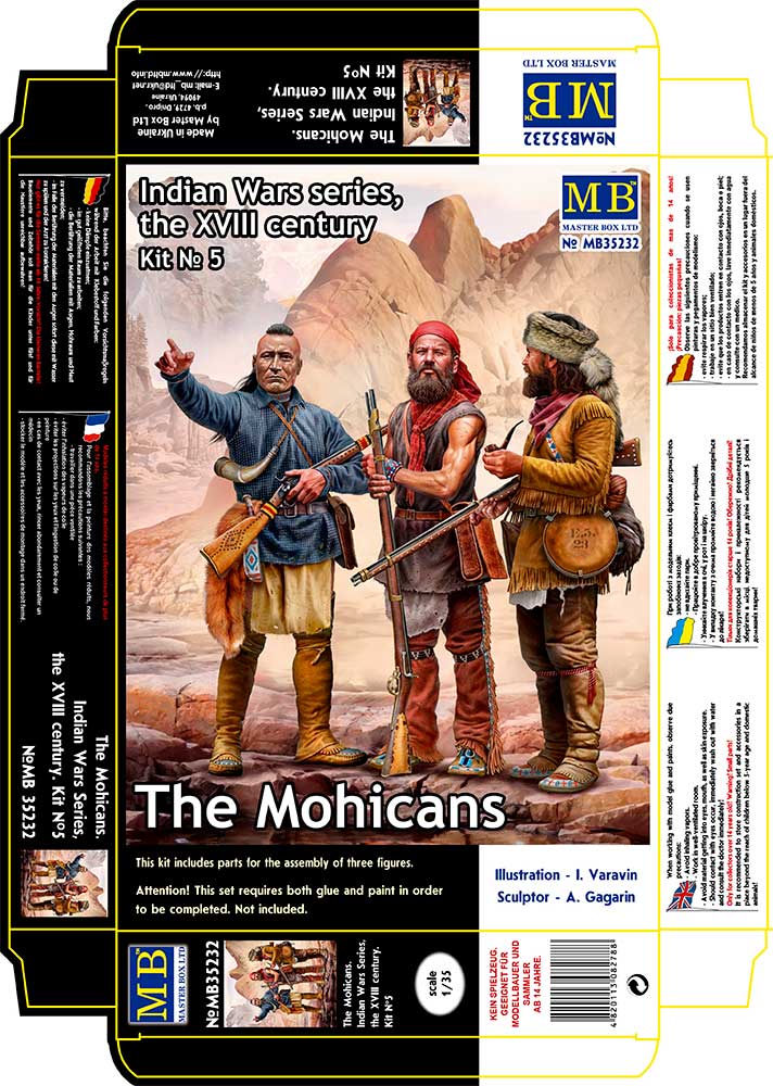 Master Box MAS35232 1:35 The Mohicans, Kit No.5, Indian War Series