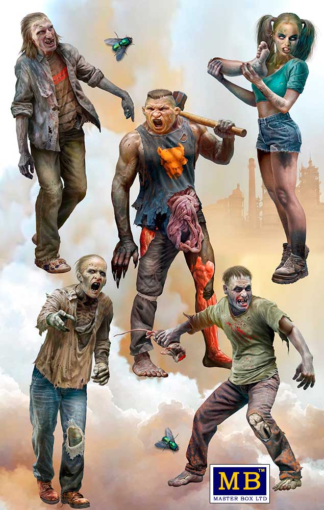 Master Box MAS35242 1:35 Zombieland, Kit No. 2, Zombies