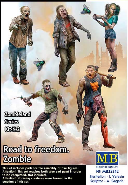 Master Box MAS35242 1:35 Zombieland, Kit No. 2, Zombies