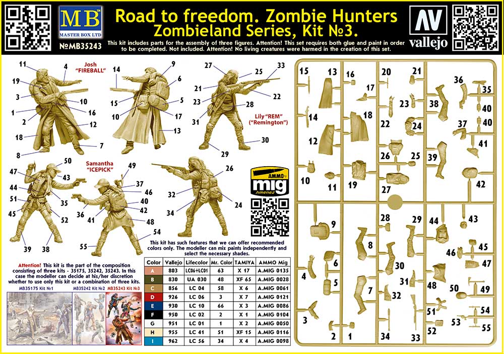 Master Box MAS35243 1:35 Zombieland, Kit No. 3
