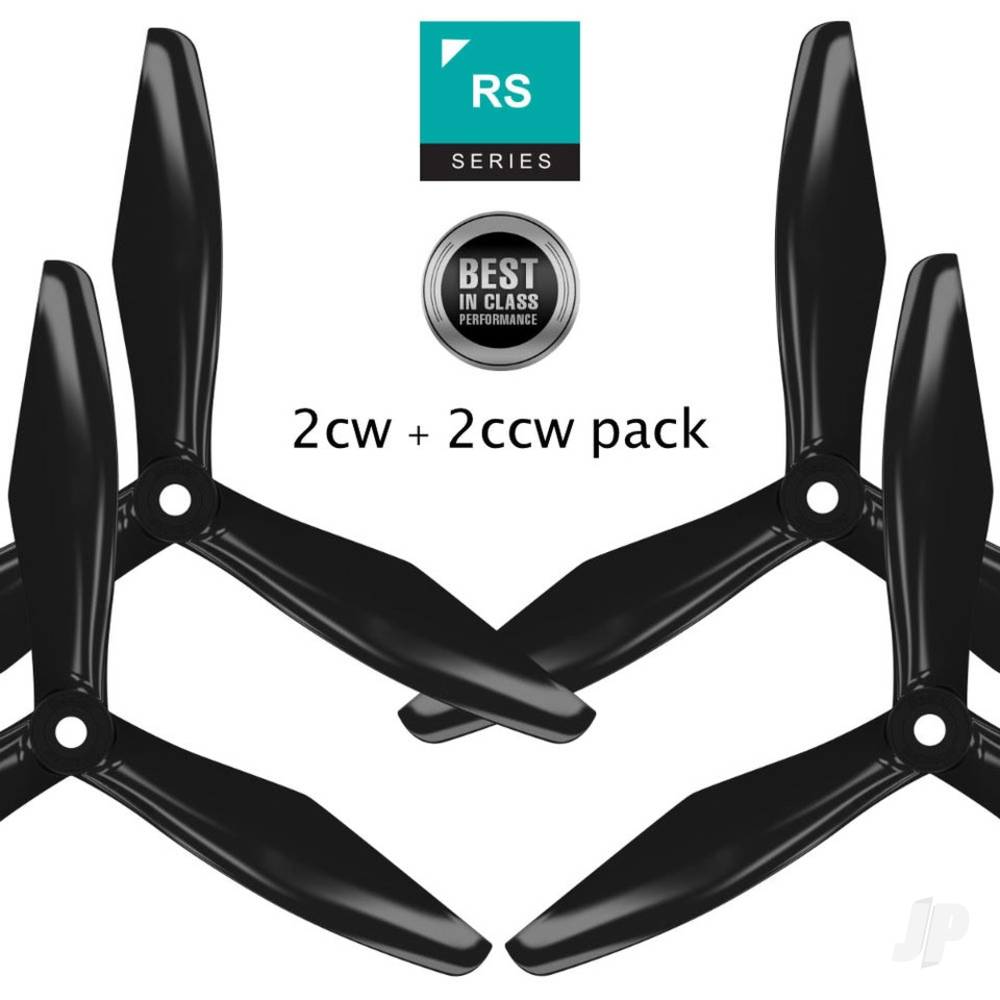 Master Airscrew 5x4.5 RS 3-Blade FPV Propeller Set x4 Black 3R05X45SB4