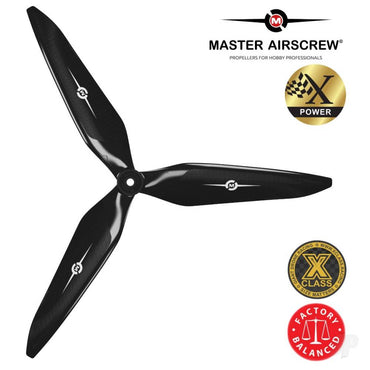 Master Airscrew 11x10 3X Power X-Class Giant Racing Drone Propeller (CCW) Black 3X11X10NB1