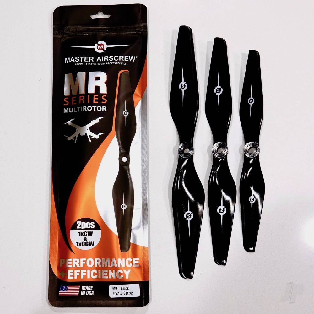 Master Airscrew 8x4.5 Multirotor Propeller Set 2x Black MR08X45SB2
