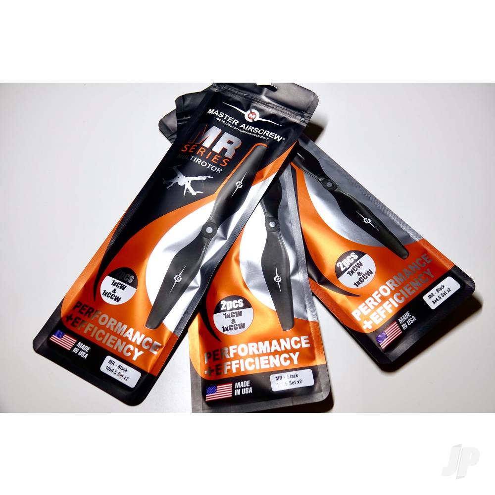 Master Airscrew 8x4.5 Multirotor Propeller Set 2x Black MR08X45SB2